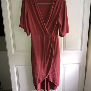 Lulus Women's Small Dress Dark Terra-cotta‎ color